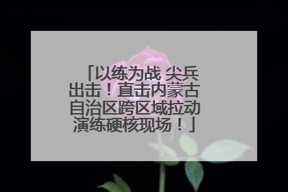 以练为战 尖兵出击！直击内蒙古自治区跨区域拉动演练硬核现场！