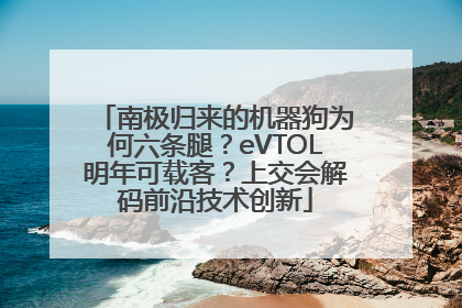 南极归来的机器狗为何六条腿？eVTOL明年可载客？上交会解码前沿技术创新