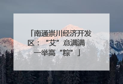 南通崇川经济开发区：“艾”意满满 一举高“粽”