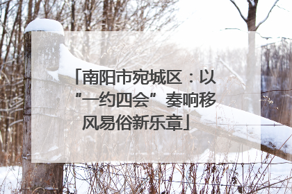 南阳市宛城区：以“一约四会”奏响移风易俗新乐章