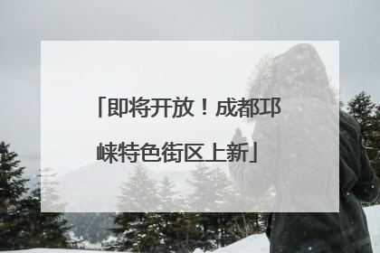 即将开放！成都邛崃特色街区上新