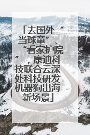 去国外“当球童”、“看家护院”，康迪科技联合云深处科技研发机器狗出海新场景