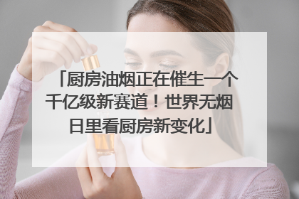 厨房油烟正在催生一个千亿级新赛道！世界无烟日里看厨房新变化