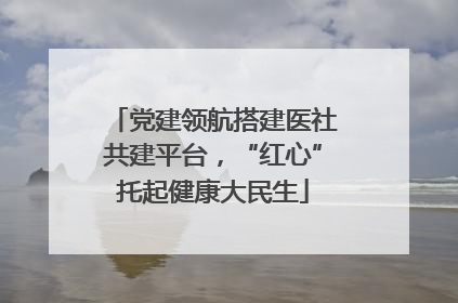党建领航搭建医社共建平台，“红心”托起健康大民生