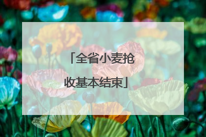 全省小麦抢收基本结束