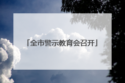 全市警示教育会召开