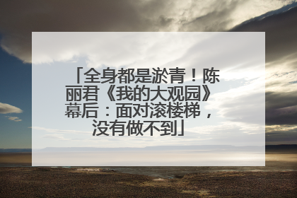 全身都是淤青！陈丽君《我的大观园》幕后：面对滚楼梯，没有做不到