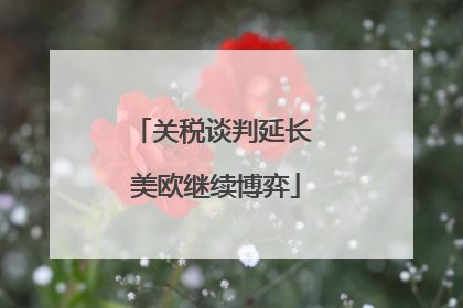 关税谈判延长 美欧继续博弈