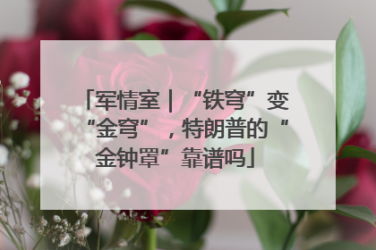 军情室｜“铁穹”变“金穹”，特朗普的“金钟罩”靠谱吗