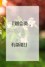 刘会英，有新职