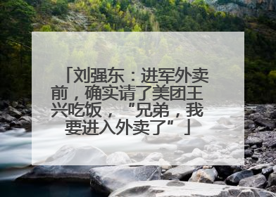 刘强东：进军外卖前，确实请了美团王兴吃饭，“兄弟，我要进入外卖了”