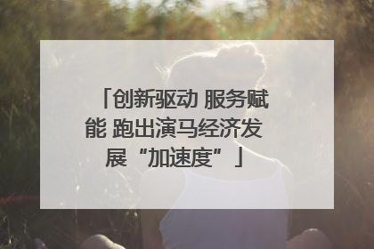 创新驱动 服务赋能 跑出演马经济发展“加速度”