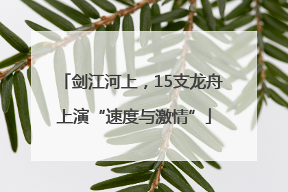 剑江河上，15支龙舟上演“速度与激情”