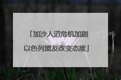 加沙人道危机加剧 以色列盟友改变态度