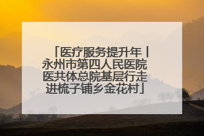 医疗服务提升年丨永州市第四人民医院医共体总院基层行走进梳子铺乡金花村