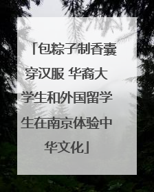 包粽子制香囊穿汉服 华裔大学生和外国留学生在南京体验中华文化
