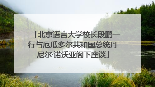 北京语言大学校长段鹏一行与厄瓜多尔共和国总统丹尼尔·诺沃亚阁下座谈