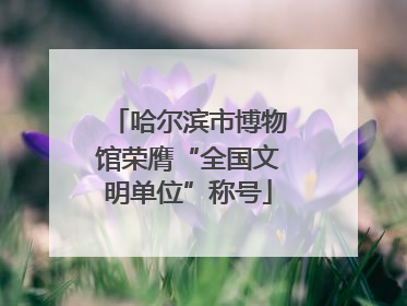 哈尔滨市博物馆荣膺“全国文明单位”称号