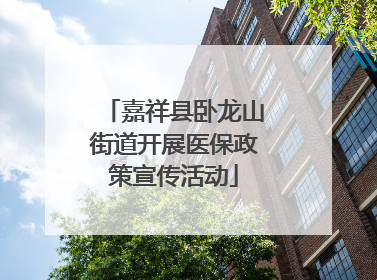 嘉祥县卧龙山街道开展医保政策宣传活动