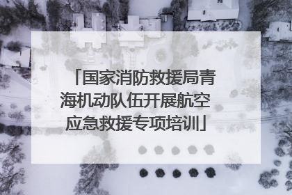 国家消防救援局青海机动队伍开展航空应急救援专项培训