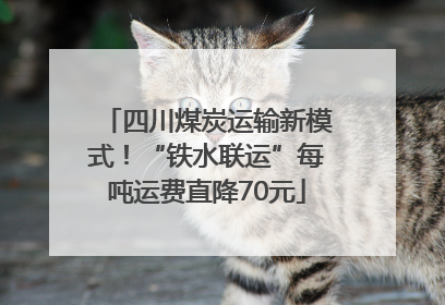 四川煤炭运输新模式！“铁水联运”每吨运费直降70元
