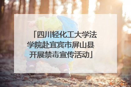 四川轻化工大学法学院赴宜宾市屏山县开展禁毒宣传活动
