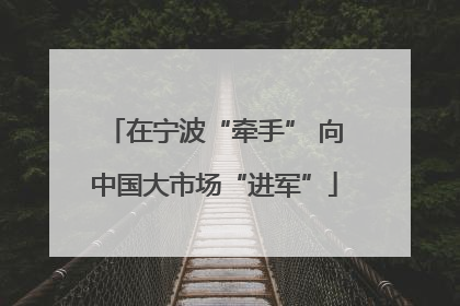 在宁波“牵手” 向中国大市场“进军”