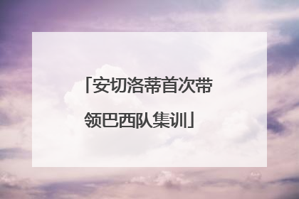 安切洛蒂首次带领巴西队集训