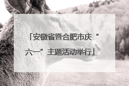 安徽省暨合肥市庆“六一”主题活动举行