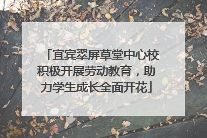 宜宾翠屏草堂中心校积极开展劳动教育，助力学生成长全面开花