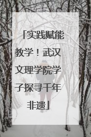 实践赋能教学！武汉文理学院学子探寻千年非遗