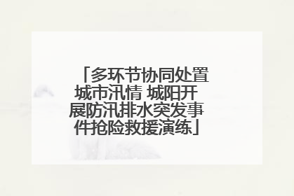 多环节协同处置城市汛情 城阳开展防汛排水突发事件抢险救援演练
