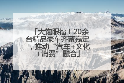 大饱眼福！20余台精品豪车齐聚嘉定，推动“汽车+文化+消费”融合