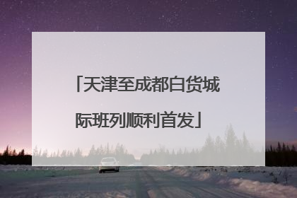 天津至成都白货城际班列顺利首发