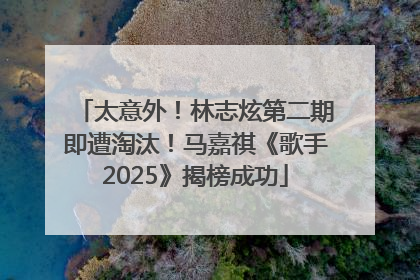 太意外！林志炫第二期即遭淘汰！马嘉祺《歌手2025》揭榜成功