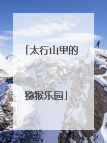 太行山里的猕猴乐园