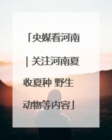央媒看河南｜关注河南夏收夏种 野生动物等内容