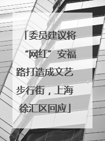 委员建议将“网红”安福路打造成文艺步行街，上海徐汇区回应