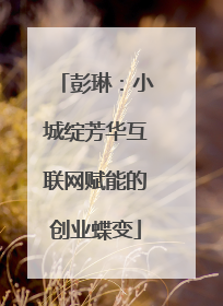 彭琳：小城绽芳华互联网赋能的创业蝶变