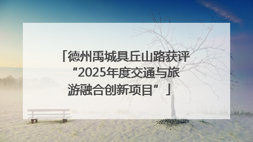 德州禹城具丘山路获评“2025年度交通与旅游融合创新项目”