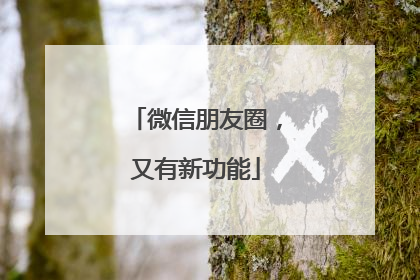 微信朋友圈，又有新功能