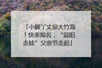 小脚丫丈量大竹海！快来报名，“益阳走娃”父亲节走起