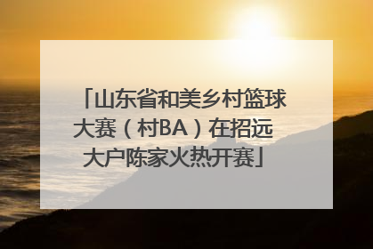 山东省和美乡村篮球大赛（村BA）在招远大户陈家火热开赛
