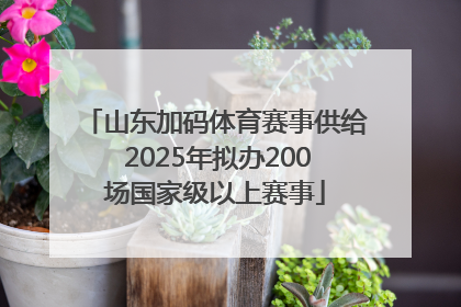 山东加码体育赛事供给 2025年拟办200场国家级以上赛事