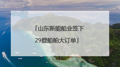 山东新能船业签下29艘船舶大订单