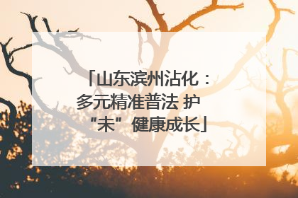 山东滨州沾化：多元精准普法 护“未”健康成长
