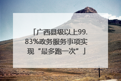 广西县级以上99.83%政务服务事项实现“最多跑一次”
