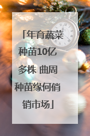 年育蔬菜种苗10亿多株 曲周种苗缘何俏销市场