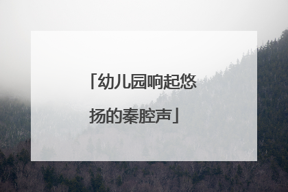 幼儿园响起悠扬的秦腔声