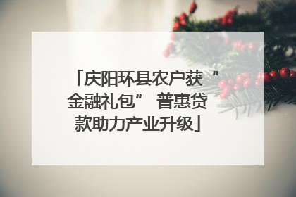 庆阳环县农户获“金融礼包” 普惠贷款助力产业升级